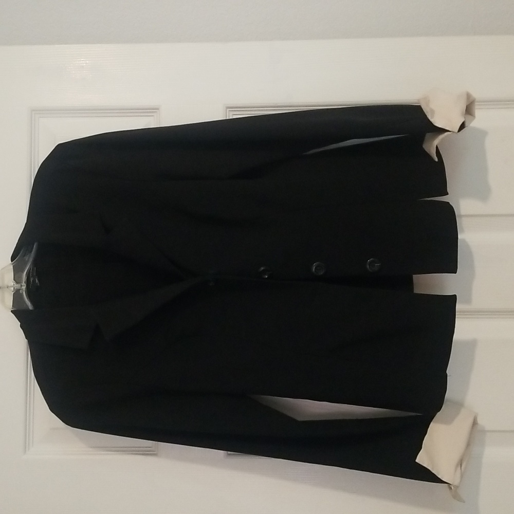 Black Fitted Button Front Jacket - image 1